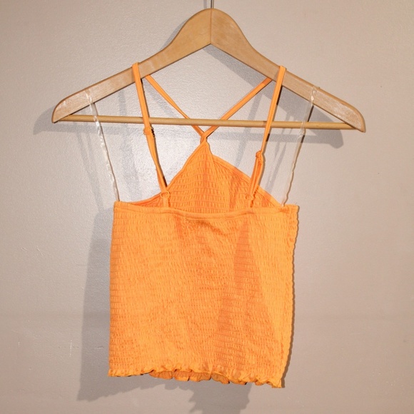 NWT Tangerine Crave Fame Juniors Smocked Halter Top Size XS - Picture 3 of 9
